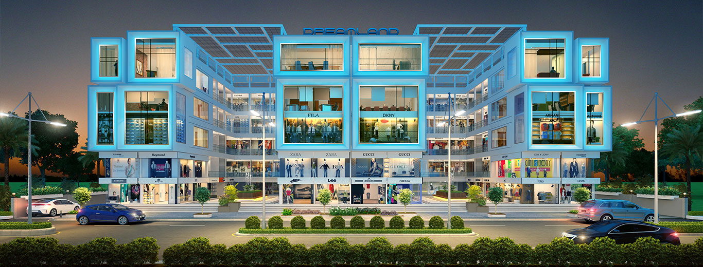 Architectural design perspective of Dreamland project by Hindva Builders