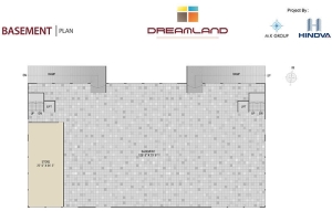 Basement floor parking layout plan for Dreamland by Hindva Builders