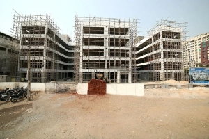 Building construction work and site update for Dreamland by Hindva Builders