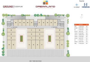 Ground floor plan layout for Dreamland project by Hindva Builders