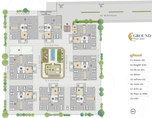 Master layout plan diagram for Hindva Paradise residential project