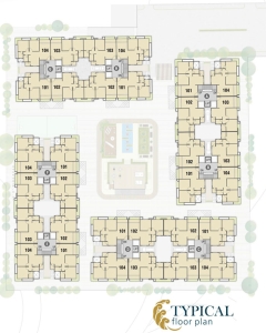 Typical floor plan design for apartments at Hindva Paradise