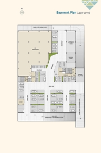 Upper basement level parking layout plan for Hindva Pavilion