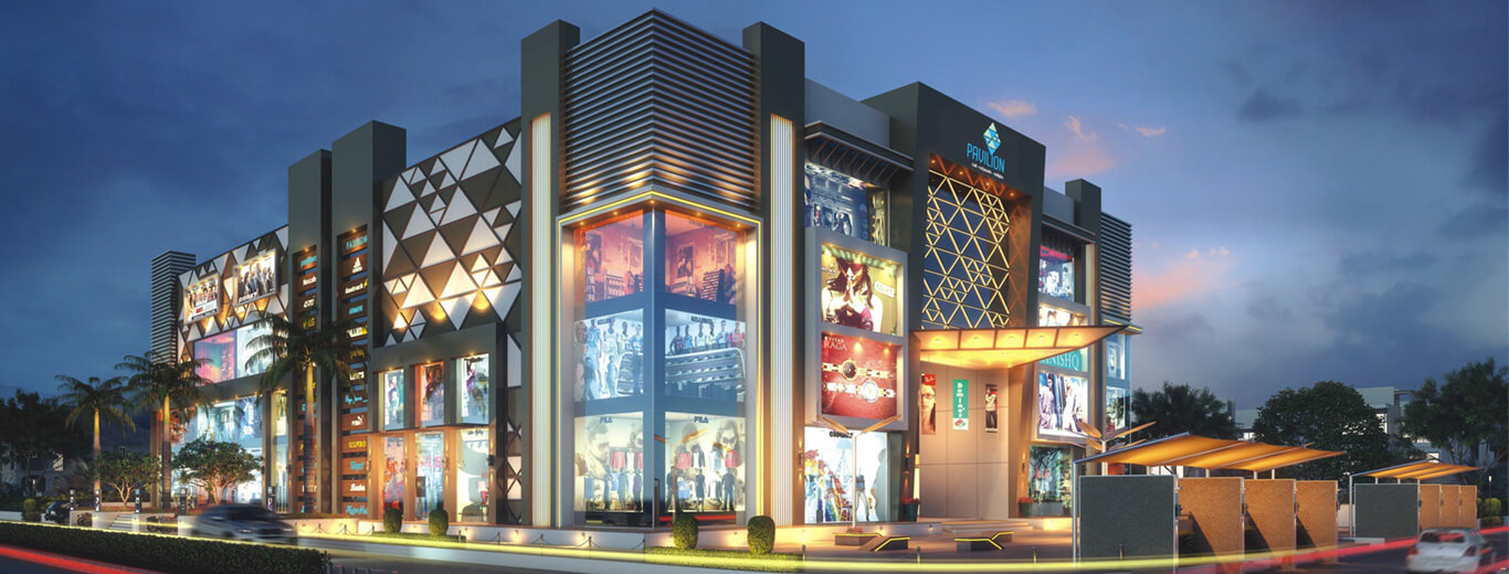 Hindva Pavilion commercial project exterior elevation in Surat