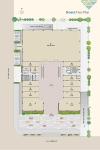 Ground floor layout plan for Hindva Pavilion commercial project