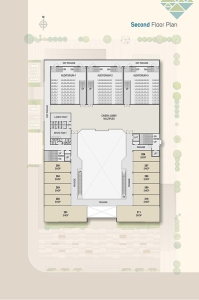Second floor layout plan for Hindva Pavilion commercial project