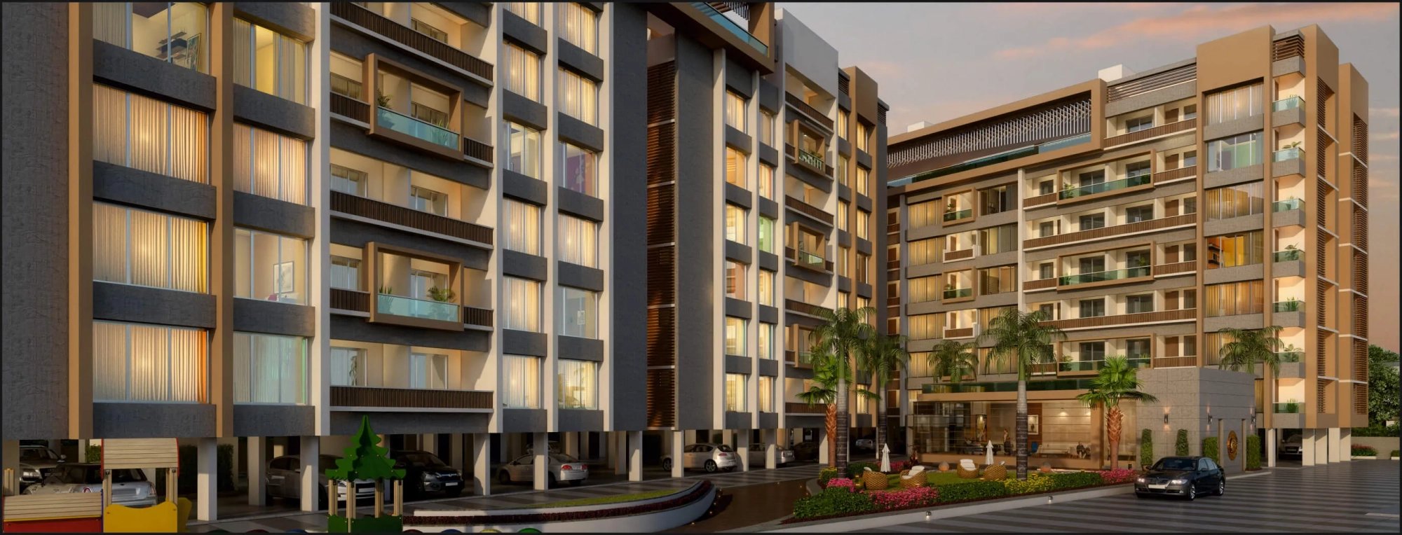 Front elevation perspective of Hindva Skybell project