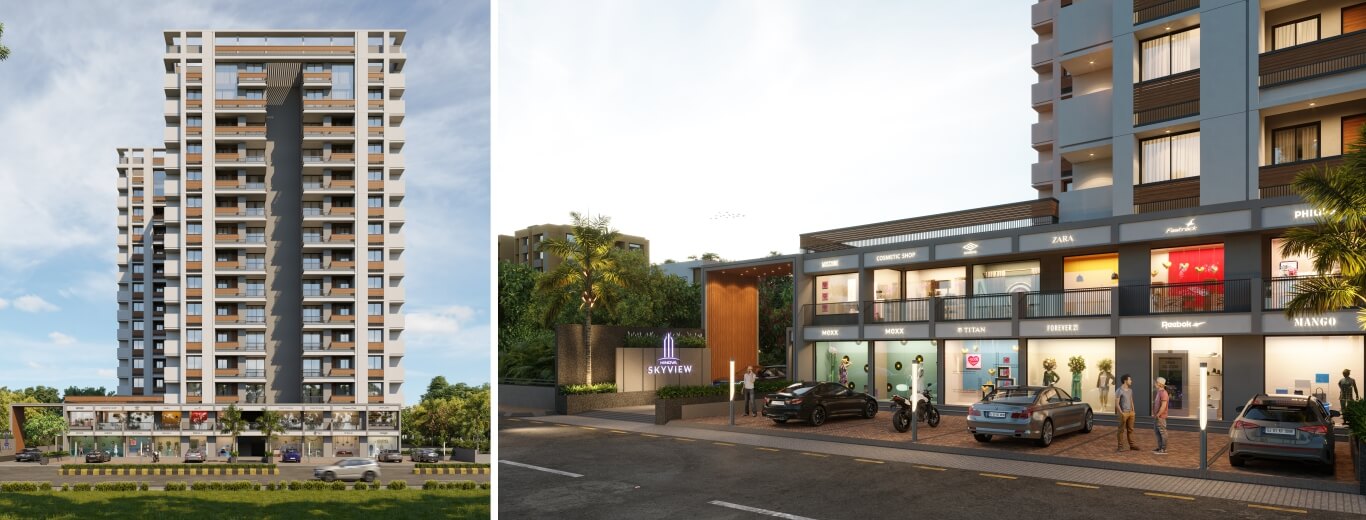 Hindva Skyview Residential Building Exterior Architecture