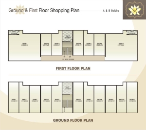 Ground floor layout plan for Shantiniketan 1 residential project