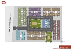 Master layout plan of Shantiniketan 3 project by Hindva Builders