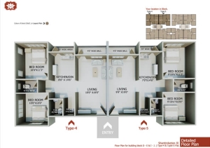 Type 4 and Type 5 flats floor plans for Shantiniketan 3