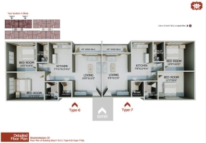 Type 6 and Type 7 flats floor plans for Shantiniketan 3