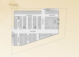 Basement floor and parking plan for Shantiniketan Business Centre