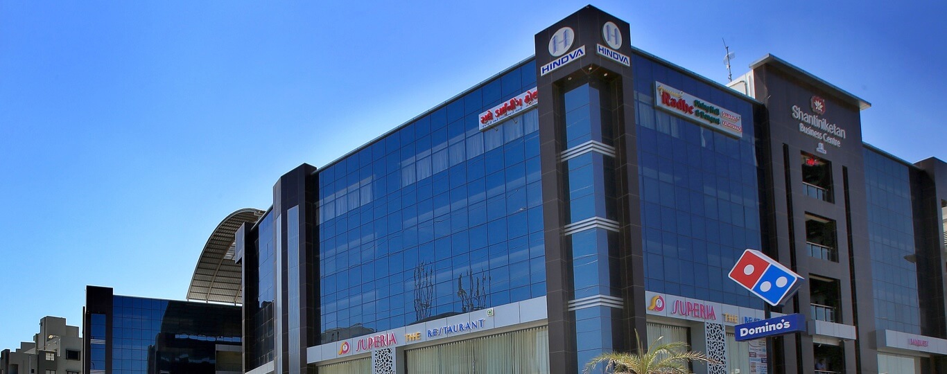 Building elevation and architectural design of Shantiniketan Business Centre