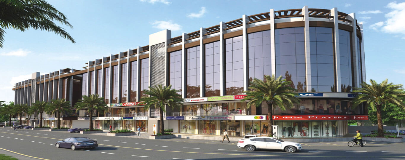 Architectural perspective of Shantiniketan Business Plaza commercial project