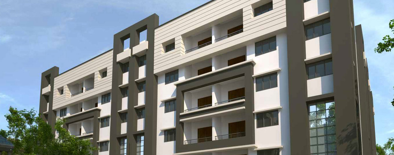 Architectural building layout of Shantiniketan Flora