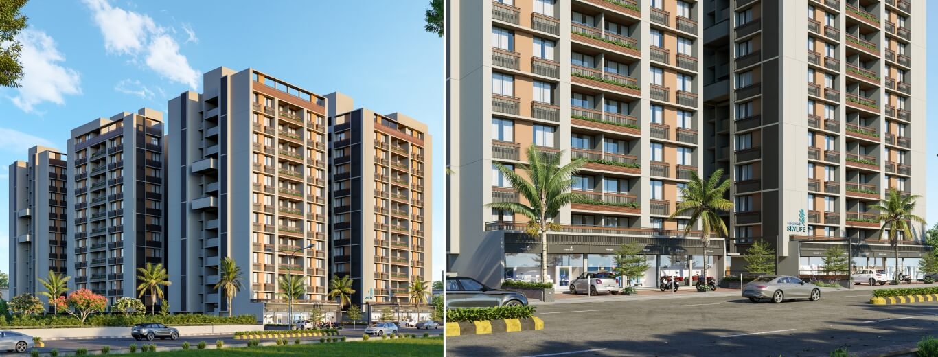 Skylife Modern Residential Complex Overview in Hanspura Ahmedabad