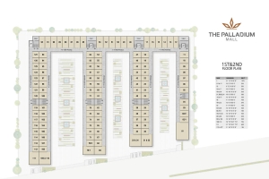 First and second floor layout plan for The Palladium Mall