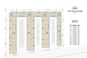 Third and fourth floor layout plan for The Palladium Mall